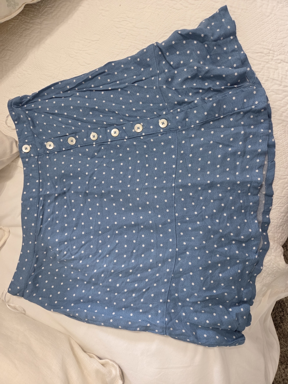 Idyllwind Blue Polka Dot Button-Front Skirt By MIRANDA LAMBERT